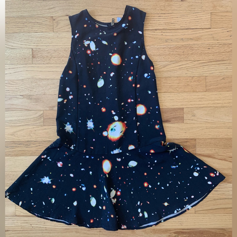 Galaxy Print Sleeveless Dress